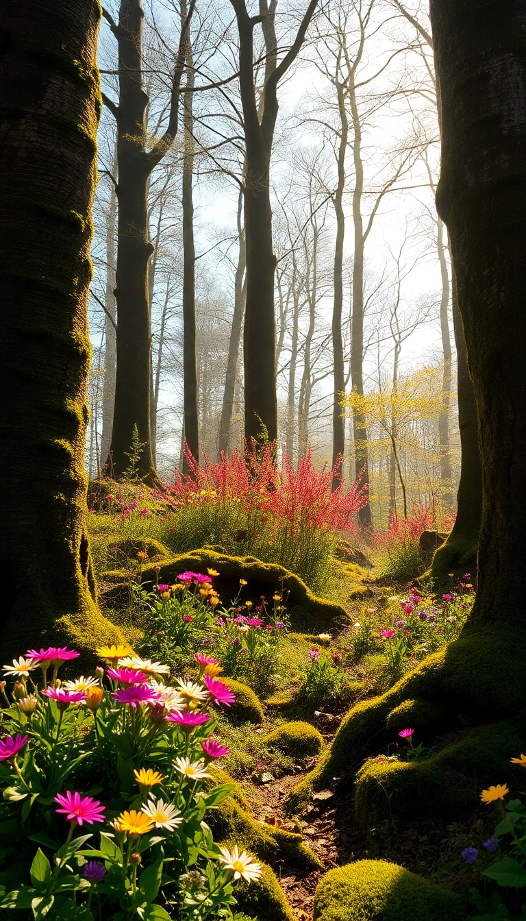 iPhone Awesome AI Spring Forest Floor Photogenic Background